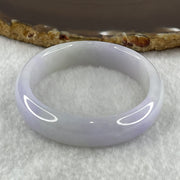 Type A Natural Light Lavender Light Green Jadeite Oval Bangle 34.75g Inner Diameter 52.9mm 11.9 by 6.3mm (Internal Lines) - Huangs Jadeite and Jewelry Pte Ltd