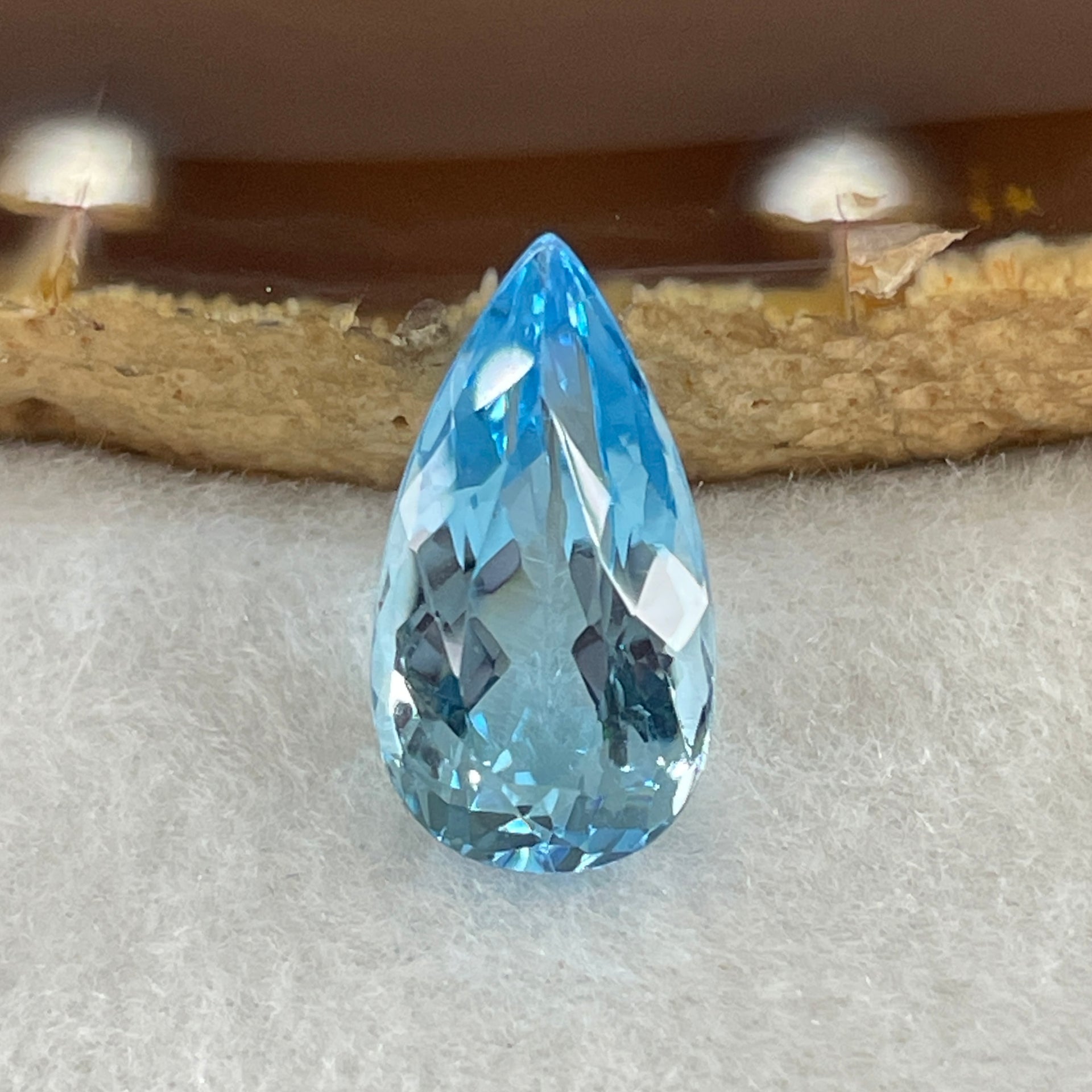 Natural Sky Blue Topaz Teardrop Shape 7.82ct 17.1 by 4.3 by 7.2mm - Huangs Jadeite and Jewelry Pte Ltd