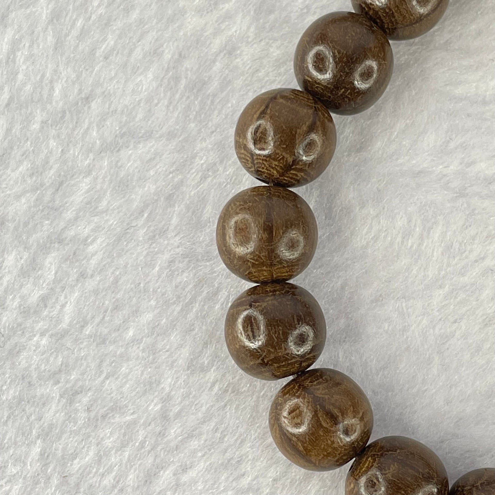 Natural Six Way Wooden Beads Bracelet 六道木手链 10.80g 17cm 10.8mm 19 Beads - Huangs Jadeite and Jewelry Pte Ltd