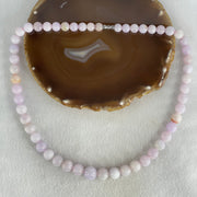 Type A Lavender with Red and Yellow Patches Jadeite Beads Necklace 115.62g 56cm 9.0-14.1mm 53 Beads - Huangs Jadeite and Jewelry Pte Ltd