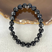 Good Grade Natural Devils Blue Beryl Aquamarine Beads Bracelet 20.54g 16cm 8.9mm 22 Beads - Huangs Jadeite and Jewelry Pte Ltd