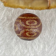 Natural Powerful Tibetan Old Oily Agate 6 Eyes Dzi Bead Heavenly Master (Tian Zhu) 六眼天诛 1.44g 10.0 by 10.4mm - Huangs Jadeite and Jewelry Pte Ltd