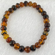 Natural Mixed Amber Beads Bracelet 6.57g 16.5cm 8.0mm 31 Beads - Huangs Jadeite and Jewelry Pte Ltd