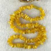 Natural Beeswax Raw Stone Irregular Beads Necklace 天然蜜蜂蜡原石项链 26.66g 46cm 13.7 by 8.5 by 4.5mm, 7.4 by 7.2 by 4.4mm 127pcs - Huangs Jadeite and Jewelry Pte Ltd