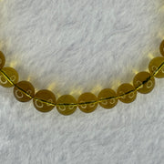 Natural Yellow Amber Beads Bracelet 6.18g 17cm 7.6mm 27 Beads - Huangs Jadeite and Jewelry Pte Ltd