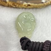 Type A  Green Jadeite Ruyi Pendent 12.13g 35.3 by 22.6 by 8.0mm - Huangs Jadeite and Jewelry Pte Ltd