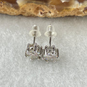 0.5 Ct Colourless Round Brilliant Diameter 5.0mm D VVS1 Excellent Cut Excellent Polish Excellent Symmetry None Florescence Moissanite in S925 Silver Earrings GRA 218444636 - Huangs Jadeite and Jewelry Pte Ltd