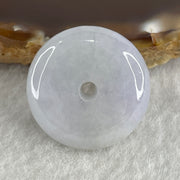 Natural Type A Lavender Jadeite Donut Pendant 9.32g 22.9 by 8.1mm - Huangs Jadeite and Jewelry Pte Ltd