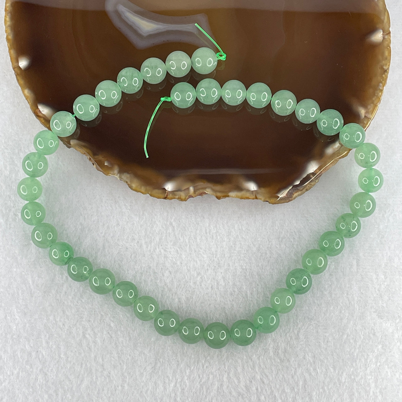 10.4mm Natural Green Aventurine Loose Beads Strand | Grade-A Fuchsite-Quartz Crystal Beads for Bespoke Bracelets & Necklaces (38 Beads | 38cm Strand | 53.94g)