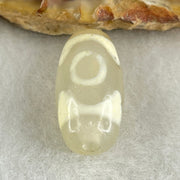 Natural Powerful Tibetan Old Oily Agate 3 Eyes Dzi Bead Heavenly Master (Tian Zhu) 三眼天诛 3.14g 20.2 by 10.3mm - Huangs Jadeite and Jewelry Pte Ltd