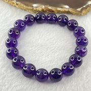 Good Grade Natural Amethyst Bracelet 39.64g 18cm 12.1mm 18 Beads - Huangs Jadeite and Jewelry Pte Ltd