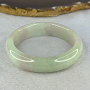 Type A Light Green with Lavender Patches Jadeite Bangle Internal Diameter 55.3mm 66.79g 15.3 by 9.1mm (Slight External Line) - Huangs Jadeite and Jewelry Pte Ltd