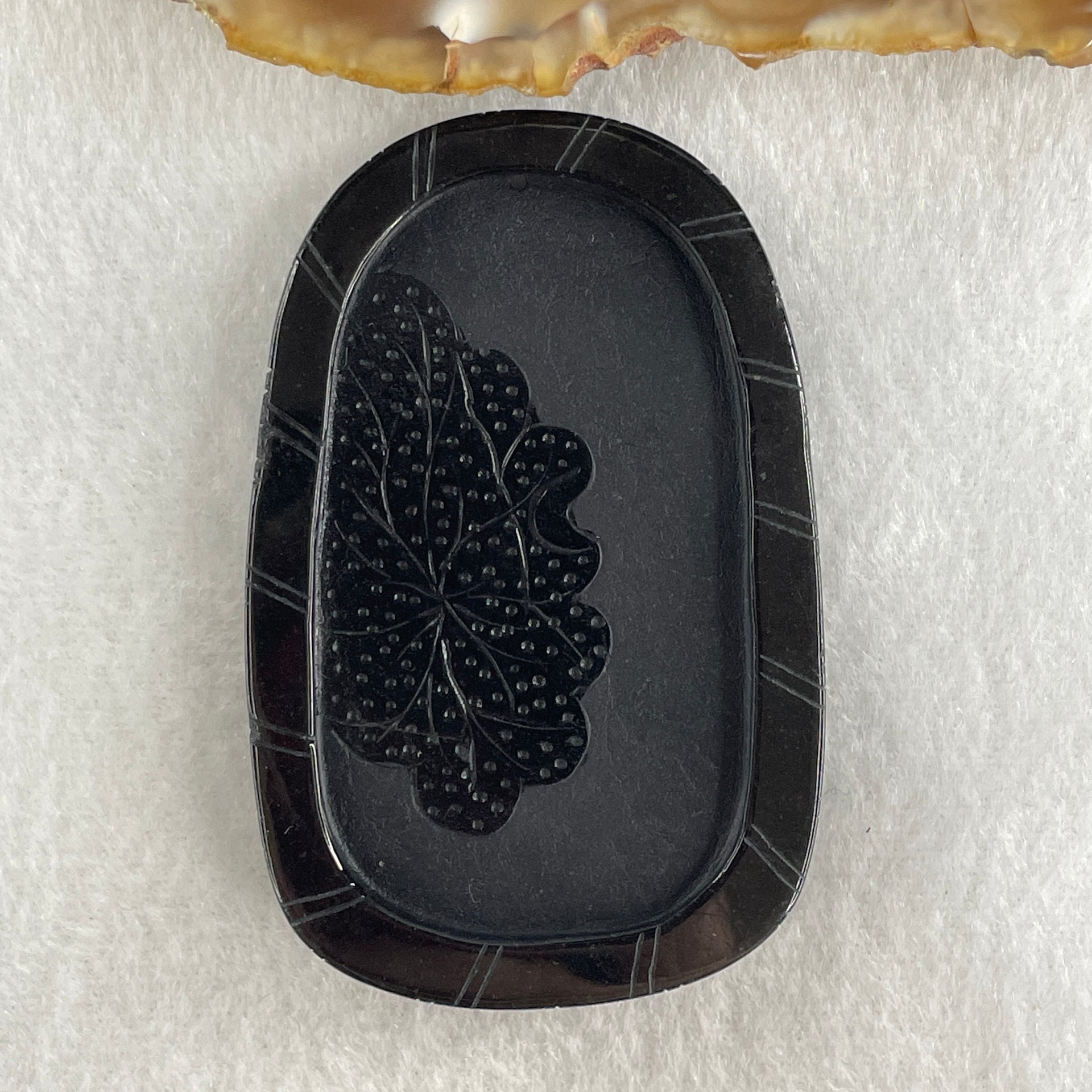 Type A Opaque to Partial Translucent Black Omphacite Jadeite Pixiu Pendant 23.77g 63.4 by 40.9 by 8.3mm - Huangs Jadeite and Jewelry Pte Ltd