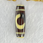 Natural Powerful Tibetan Old Oily Agate Sky Door Serenity 1 Eye Dzi Bead Heavenly Master (Tian Zhu) 一眼天诛 8.78g 38.0 by 12.1mm - Huangs Jadeite and Jewelry Pte Ltd