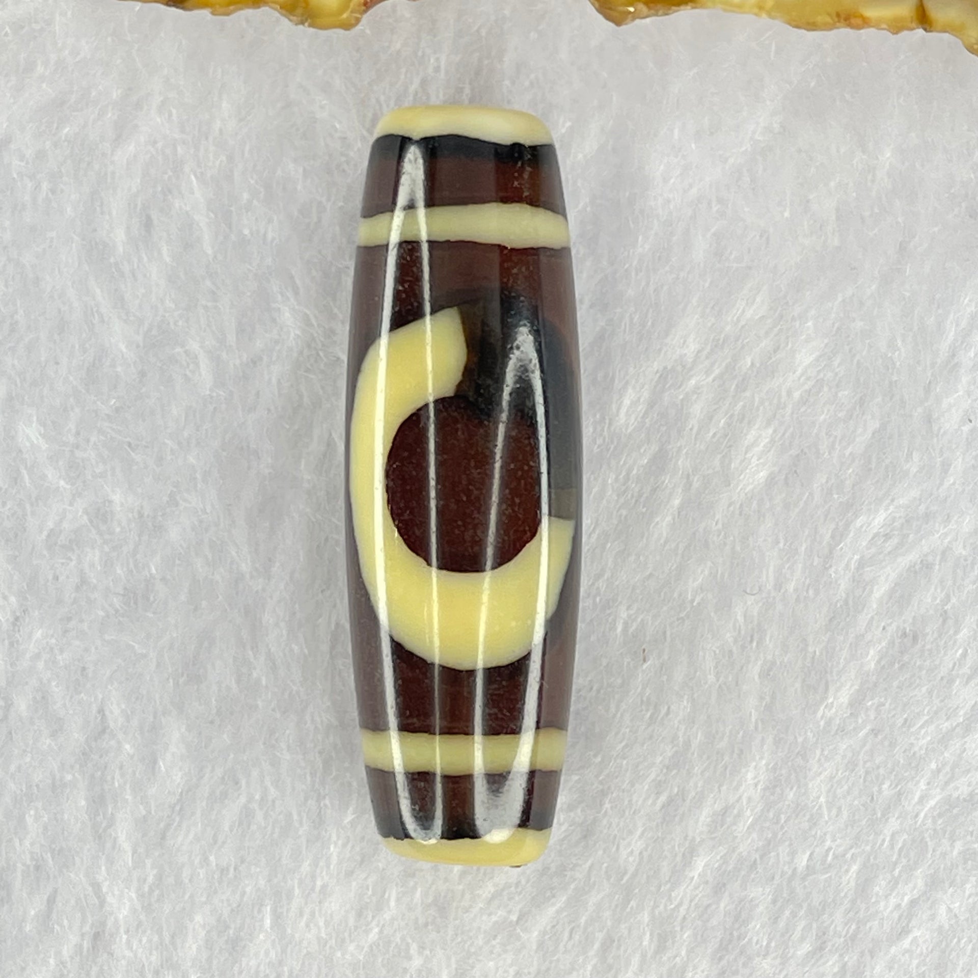 Natural Powerful Tibetan Old Oily Agate Sky Door Serenity 1 Eye Dzi Bead Heavenly Master (Tian Zhu) 一眼天诛 8.78g 38.0 by 12.1mm - Huangs Jadeite and Jewelry Pte Ltd