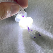 Natural Type A Semi Icy Sky Blue to White Jadeite Beads Necklace 36.93g 66cm 4.9mm 232 Beads Heart Pendant Charm 20.6 by 15.5 by 7.7mm - Huangs Jadeite and Jewelry Pte Ltd