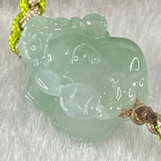 Type A Light Green Lavender Jadeite Male Pixiu String Bracelet 5.50g 16cm 16.3 by 13.9 by 10.1mm - Huangs Jadeite and Jewelry Pte Ltd