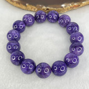 Good Grade Natural Charoite Beads Bracelet 58.817g 18.5cm 14.3mm Beads - Huangs Jadeite and Jewelry Pte Ltd