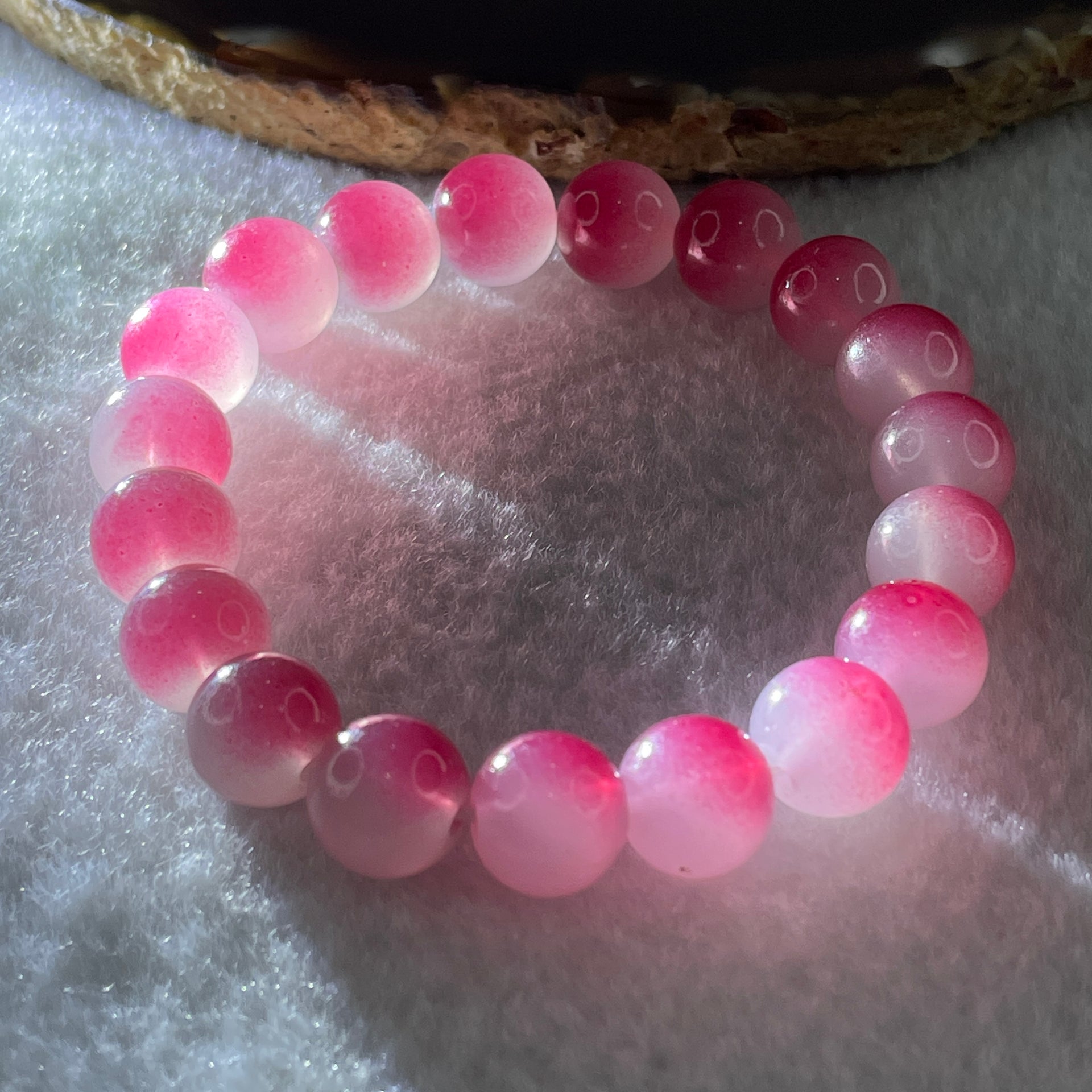 Dyed Agate Faceted Beads Bracelet 26.52g 15cm 10.6mm 19Beads - Huangs Jadeite and Jewelry Pte Ltd