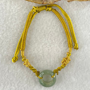 Type A Blueish Green Jadeite Ping An Kou String Bracelet 2.96g 15.1 by 6.3mm - Huangs Jadeite and Jewelry Pte Ltd