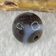 Natural Powerful Tibetan Old Oily Agate Tiger Tooth Daluo Dzi Bead Heavenly Master (Tian Zhu) 虎呀天诛 1.45g 9.8 by 10.3mm - Huangs Jadeite and Jewelry Pte Ltd