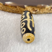 Natural Powerful Tibetan Old Oily Agate Water Lines 8 Eyes Dzi Bead Heavenly Master (Tian Zhu) 水纹八眼天诛 10.14g 38.4 by 13.0mm - Huangs Jadeite and Jewelry Pte Ltd