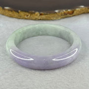 Type A Green with Lavender Jadeite Bangle Internal Diameter 54.7mm 59.02g 12.9 by 8.5mm (Very Slight Internal Line) - Huangs Jadeite and Jewelry Pte Ltd