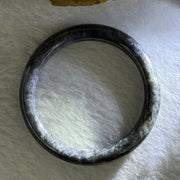 Type A Black Grey Wuji Jadeite Baby Bangle 15.07g Internal Diameter 39.8mm 6.6 by 6.2mm - Huangs Jadeite and Jewelry Pte Ltd