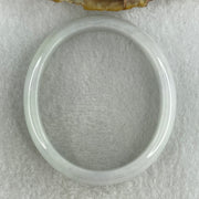 Type A Natural Light Green Light Lavender Jadeite Oval Bangle 30.23g Inner Diameter 52.9mm 12.1 by 5.7mm (Close to Perfect) - Huangs Jadeite and Jewelry Pte Ltd