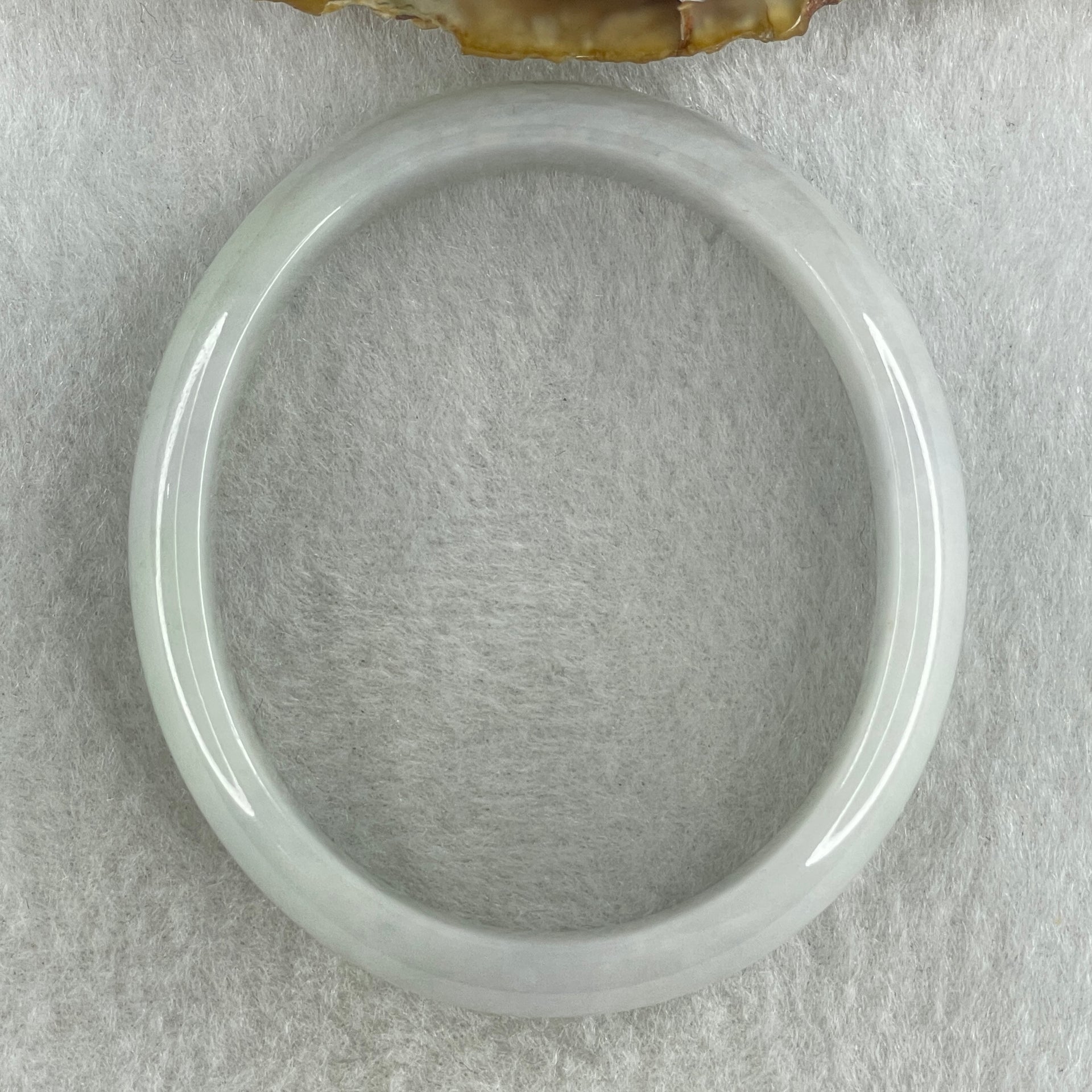 Type A Natural Light Green Light Lavender Jadeite Oval Bangle 30.23g Inner Diameter 52.9mm 12.1 by 5.7mm (Close to Perfect) - Huangs Jadeite and Jewelry Pte Ltd