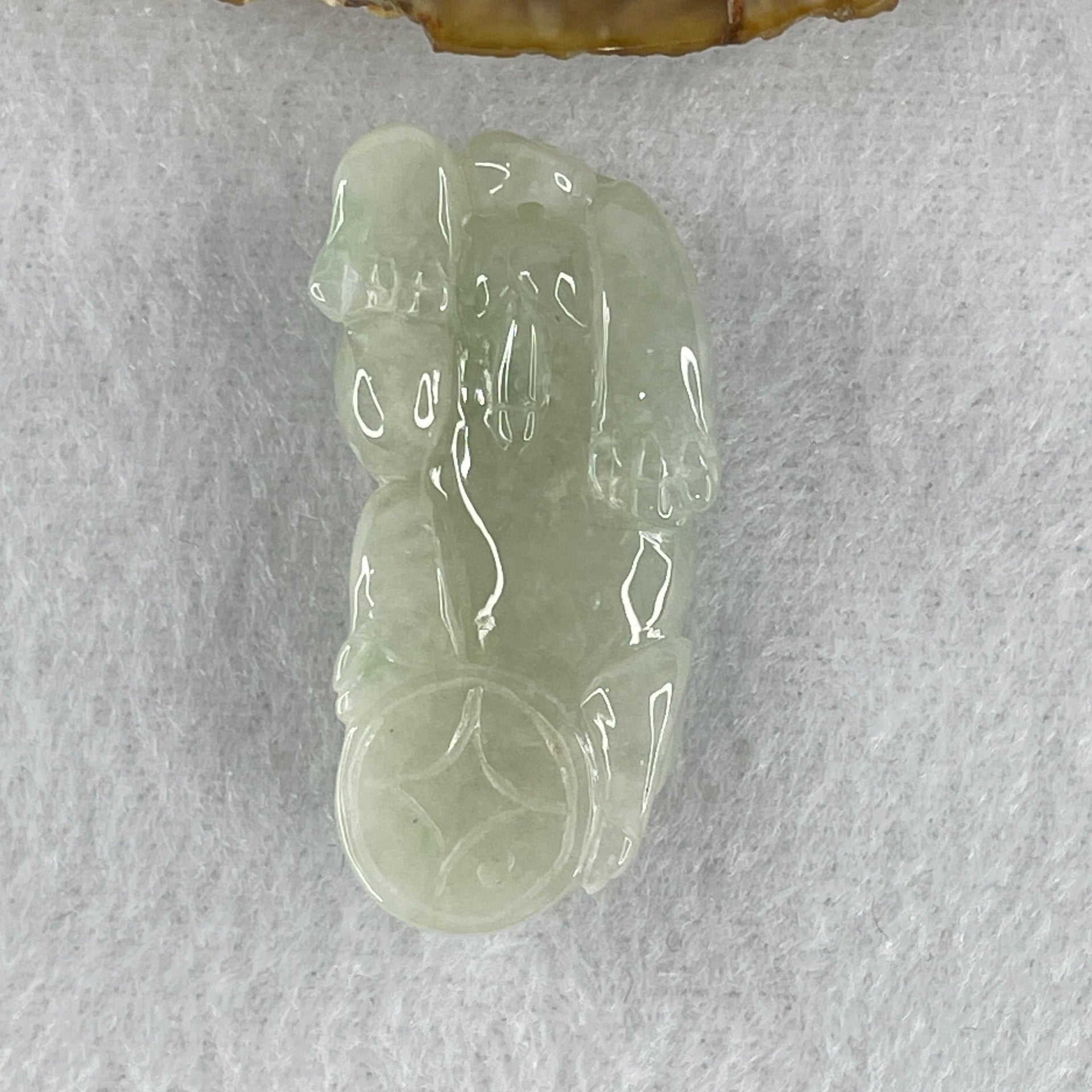 Special Natural Type A Light Green Jadeite Male Pixiu Pendant 20.74g 40.7 by 19.9 by 12.4mm - Huangs Jadeite and Jewelry Pte Ltd