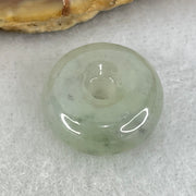Type A Semi Icy Light Green Lavender With Wuji Grey Spots Jadeite Ping An Kou Charm/Pendant 2.96g 14.7 by 6.7mm - Huangs Jadeite and Jewelry Pte Ltd