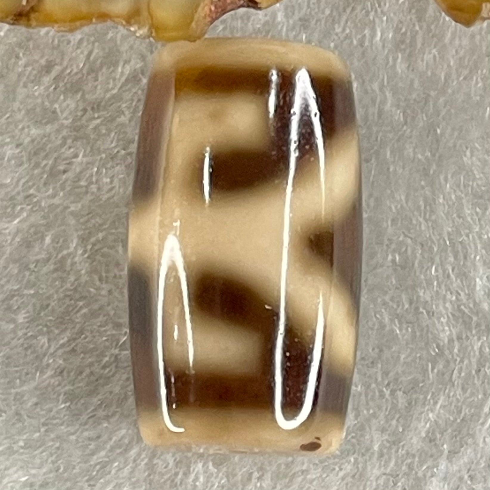 Natural Powerful Tibetan Old Oily Agate Patina Guiren Tairen Human Dzi Bead Totem Amulet Heavenly Master (Tian Zhu) 贵人天诛 4.82g 19.9 by 11.5mm - Huangs Jadeite and Jewelry Pte Ltd