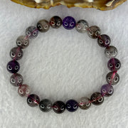 Natural Super 7 Beads Bracelet 19.66g 16cm 8.8mm 22 Beads - Huangs Jadeite and Jewelry Pte Ltd