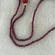 Natural Red Garnet Beads Necklace 11.43g 48cm 6.5mm 8Beads - 2.6mm 92Beads - Huangs Jadeite and Jewelry Pte Ltd