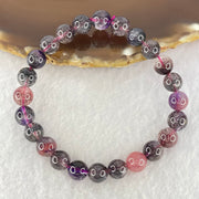 Good Grade Blackcurrant Super 7 Beads Bracelet 18.43g 16.5cm 8.4mm 24 Beads - Huangs Jadeite and Jewelry Pte Ltd