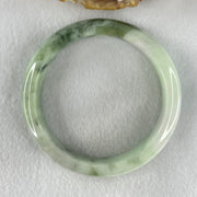 Type A Light Blueish Green with Dark Blueish Green Flora piao Hua Bangle Inner Diameter 58.6mm 61.02g 13.0 by 58.6mm (Close to Perfect) - Huangs Jadeite and Jewelry Pte Ltd