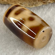 Natural Powerful Tibetan Old Oily Agate Double Cai Shen Dzi Bead Heavenly Master (Tian Zhu) 双财神长天珠 4.84g 19.8 by 11.8mm - Huangs Jadeite and Jewelry Pte Ltd