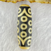 Natural Powerful Tibetan Old Oily Agate 21 Eyes Dzi Bead Heavenly Master (Tian Zhu) 二一眼天诛 10.06g 38.6 by 12.9mm - Huangs Jadeite and Jewelry Pte Ltd