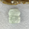 Type A Faint Green Jadeite Fortune Cat 招财猫 15.88g 28.6 by 22.1 by 12.1mm - Huangs Jadeite and Jewelry Pte Ltd
