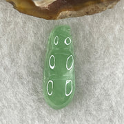 Natural Type A Semi-Icy Green Jadeite Pea Pod Pendant | Prosperity, Growth & Generations Talisman (1.36g | 20.5 x 8.0 x 4.3mm) - Huangs Jadeite and Jewelry Pte Ltd