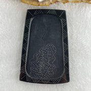 Type A Opaque to Partial Translucent Black Omphacite Jadeite Dragon Pendant 30.25g 64.4 by 42.8 by 8.2mm - Huangs Jadeite and Jewelry Pte Ltd