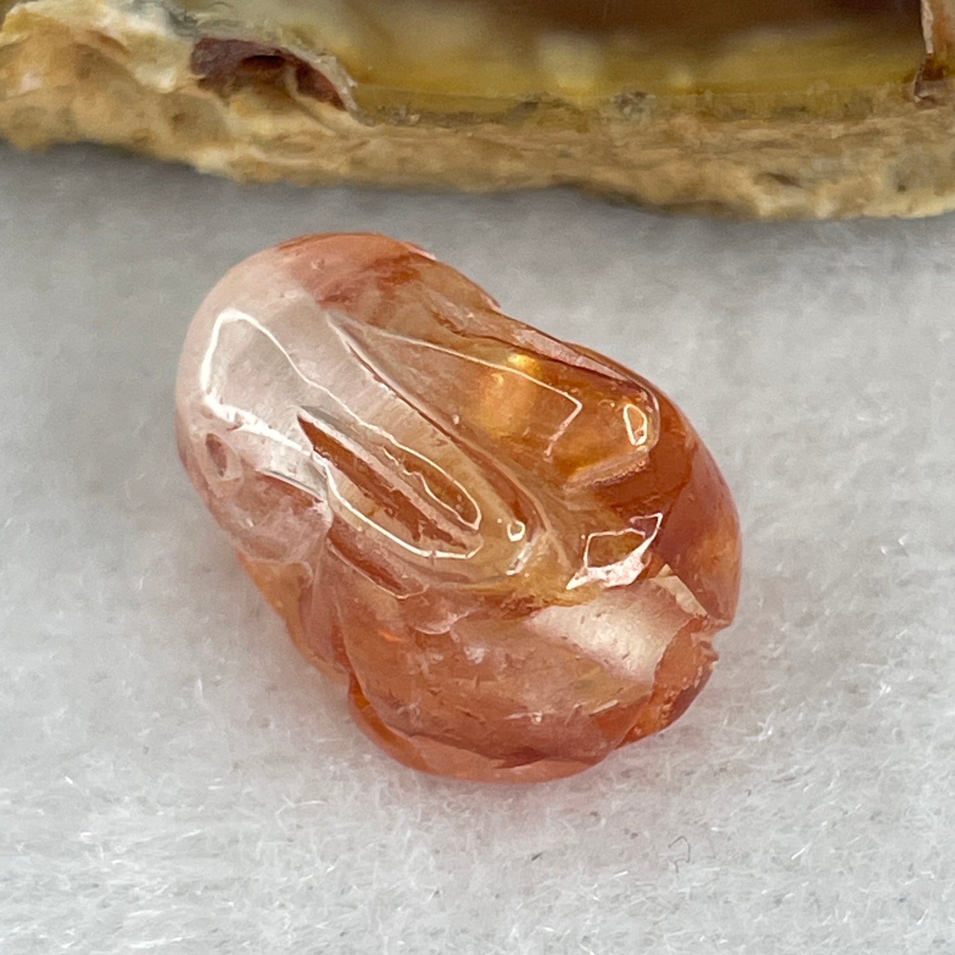 Good Grade Natural Ferruginous Quartz Rabbit Charm 2.72g 15.2 by 11.3 by 10.3mm - Huangs Jadeite and Jewelry Pte Ltd