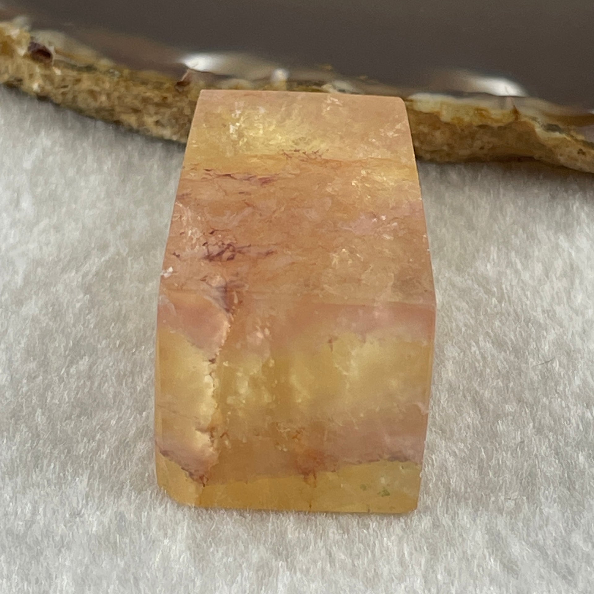 Natural Orange Ferruginous Quartz Crystal Tower Display 72.37g 24.1 by 23.2 by 56.0mm - Huangs Jadeite and Jewelry Pte Ltd