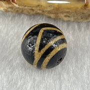 Natural Powerful Tibetan Old Oily Agate 1 Eye with Mountain Support Dzi Bead Heavenly Master (Tian Zhu) 一眼天诛 1.45g 10.3 by 10.3mm - Huangs Jadeite and Jewelry Pte Ltd