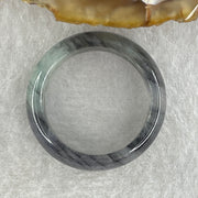 Type A Translucent Grey Wuji with Green Piao Hua Jadeite Ring 3.39g 6.4 by 3.4mm US 8.25 HK 18.2 ( Close to Perfect ) - Huangs Jadeite and Jewelry Pte Ltd