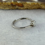 Cubic Zirconia in S925 Sliver Ring (Adjustable Size) 1.67g 4.8 by 2.8mm - Huangs Jadeite and Jewelry Pte Ltd