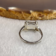 Natural Rainbow Moonstone in S925 Sliver Ring (Adjustable Ring) 2.68g 8.3 by 4.2mm - Huangs Jadeite and Jewelry Pte Ltd