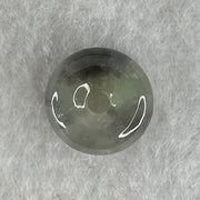 Type A Icy Wuji Grey Jadeite Ping An Kou Donut Charm Pendant 2.04g 13.0 by 5.9mm - Huangs Jadeite and Jewelry Pte Ltd