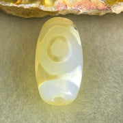 Natural Powerful Tibetan Old Oily Agate 3 Eyes Dzi Bead Heavenly Master (Tian Zhu) 三眼天诛 3.27g 19.8 by 10.6mm - Huangs Jadeite and Jewelry Pte Ltd